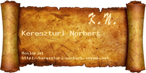 Kereszturi Norbert névjegykártya